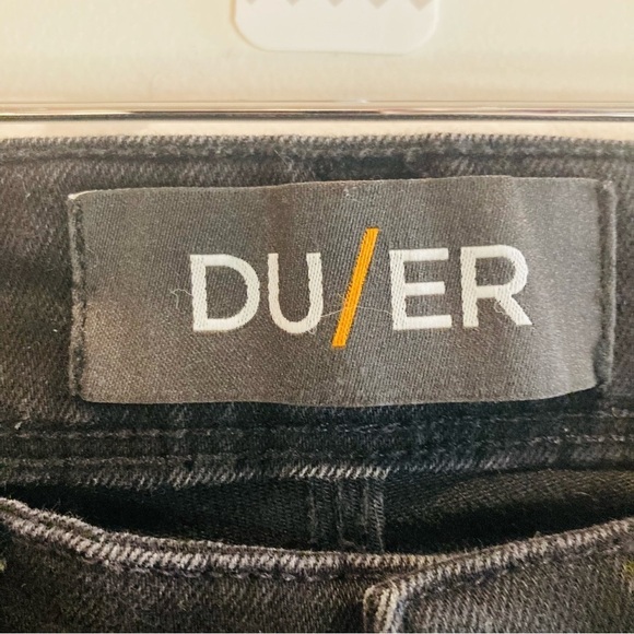 DU/ER DuEr Sz 28 x 30 L2X Relaxed Fit Straight  Leg 5 Pocket Black Jeans - Picture 3 of 11